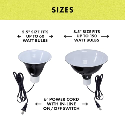Zilla Premium Reflector Domes 5.5 Inches,Black - size: 5.5 Inch (Pack of 1)