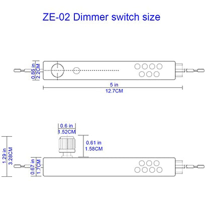 LED Rotary Dimmer Switch for Floor Lamp, Incandescent, Halogen Lamps (Knobs with 4 Colors)