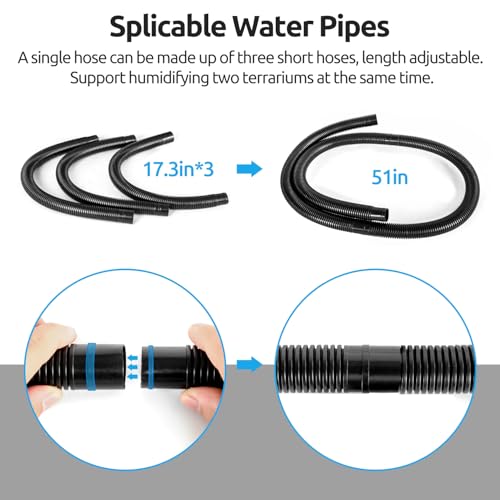 REPTIZOO Reptile Fogger Extension Tube, Accessories of Reptile Humidifier Suitable for Reptiles Terrarium