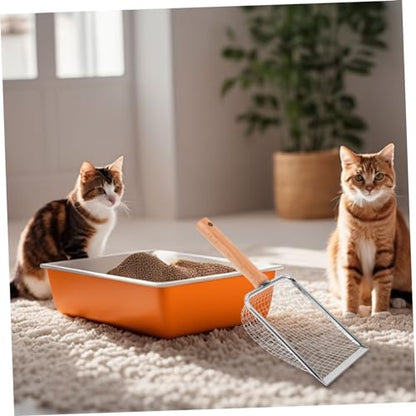 TOYANDONA Cat Litter Scoop with Handle Durable Pet Litter Shovel for Easy Cleanup of Cat Feces for Cat Supplies and Reptile Waste Management