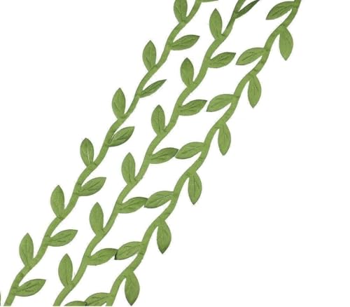 66 ft Leaf Ribbon, Artificial Eucalyptus Garland Rattan Leaf String, Decorative Jungle Wild Green Plant Leaves for Baby Shower Home Wedding Party Spring Decor Balloon Garland Wreaths DIY Craft - size: Small 66 ft