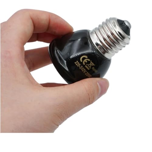 Mini Pet Reptile Ceramic Heating Lamp 220V Heat Emitter Light Bulb Heat Reptile Lamp Supplies (Size : 25W) - size: 25 Watt