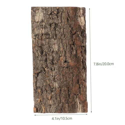 Kisangel Natural Cork Bark Aquarium Decor 4Pcs 7.87X4.13 Inch Terrarium Bark Background Reptile Tank Accessory for Climbing Habitat and Fish Tank Decoration