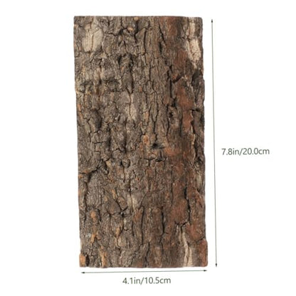 Kisangel Natural Cork Bark Aquarium Decor 4Pcs 7.87X4.13 Inch Terrarium Bark Background Reptile Tank Accessory for Climbing Habitat and Fish Tank Decoration