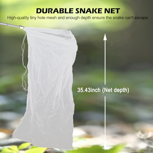 Kalkal Snake Grabber Tool, 62” Professional Aluminum Alloy Telescopic Rattle Snake Tongs, Reptile Grabber Snake Catcher Wide Jaw Handling Tool with Lock