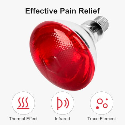 Infrared Bulb Heat Lamp, 150W, Red Light Therapy, E26/E27 Socket | Body Suitable - size: 150