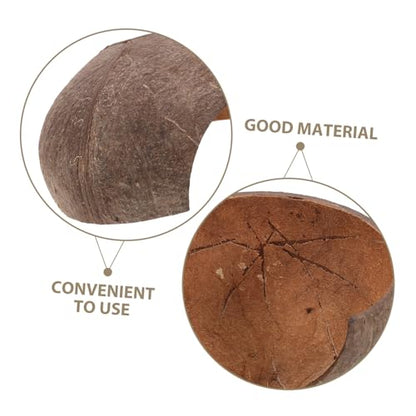 Abaodam Coconut Shell Shelter Reptile Hideout Cave for Leopard Gecko Accessories Bearded Dragon Aquarium Hide Easy to Clean