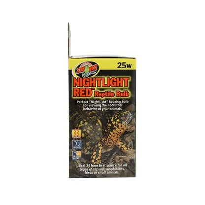 Zoo Med Nightlight Red Reptile Heat Bulb, 25 Watts - size: 25 W