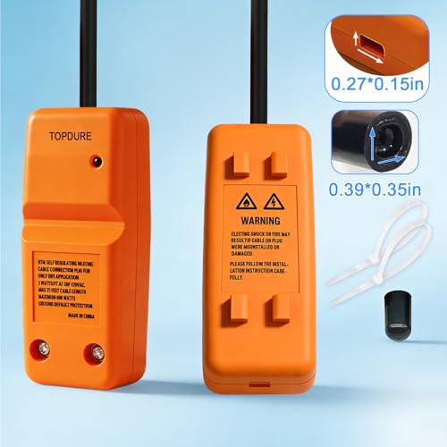 Freeze Free Connector Kit - Plug and End Seal ETL Certified Pipe Heat Cable Connection Kit - style: Kit
