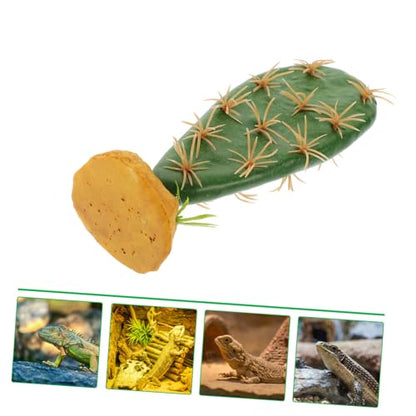 Simulation Reptile Plant Artificial Cactus for Terrarium and Aquarium Decor Plastic Resin Habitat Hideout Non-Fading Reptile Tank Accessory for Lizards Amphibians and Fish