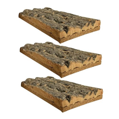 BESPORTBLE 3pcs Natural Reptile Bark Background Panels for Fish Tank and Terrarium Decor Cork Bark Material Safe Habitat for Lizards Snakes and Amphibians