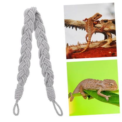 POPETPOP Crab Climbing Rope and Lizard Hammock for Reptile Habitats Sturdy Hanging Vines Decoration for Bearded Dragons and Crabs Space Efficient Climbing for Terrariums