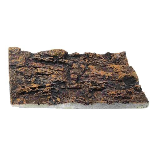 3D Rock Style Aquarium Background Board, Reptile Terrarium Backdrop Panel, Realistic Stone Landscape for Fish Tank & Terrarium Decoration(Light Brown) - color: Light Brown