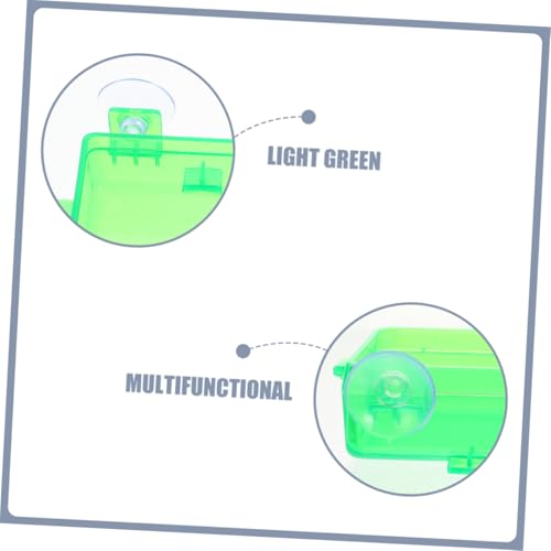 BESPORTBLE Reptile Feeding Bowl with Suction Cup Gecko and Lizard Dish for Food and Water Easy to Clean and Install for Snake and Reptile Tanks Small Green