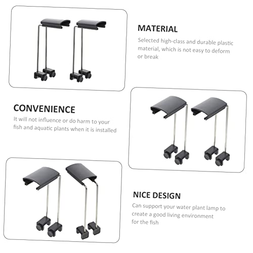 FOMIYES 2pcs Fish Tank Light Bracket Reptisoil LED Bulbs for Adjustable Stand Aquarium Plant Holder Aquarium Accessories Pet Lamp Bracket Adjustable Fish Tank Light Rack Lamp Holder Crawl