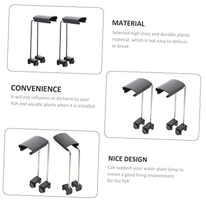 FOMIYES 2pcs Fish Tank Light Bracket Reptisoil LED Bulbs for Adjustable Stand Aquarium Plant Holder Aquarium Accessories Pet Lamp Bracket Adjustable Fish Tank Light Rack Lamp Holder Crawl
