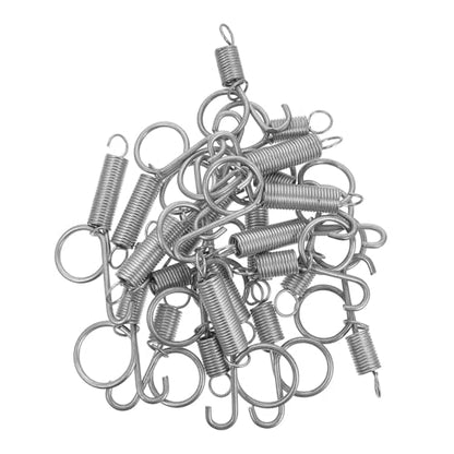 40 Pcs Bird Cage Door Spring Hook Rustproof Wire Lock for Rabbit Chicken Parrot Quail Pigeon