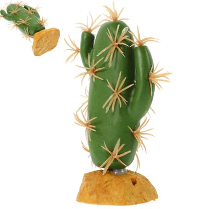 Mobestech Artificial Reptile Terrarium Plant Decor Plastic Resin Cactus for Lizard Tank Habitat Accessories Safe Water-Resistant Simulation Decoration for Reptile and Amphibian Enclosures