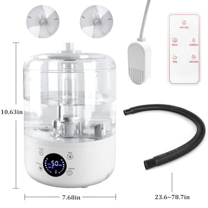 Reptile Humidifier Fogger - 4L Reptile Fogger with Humidity Control Sensor, Timer & 3 Adjustable Mist Levels, Touch & Remote Control, Reptile Mister for Reptiles Amphibians Snake Herps