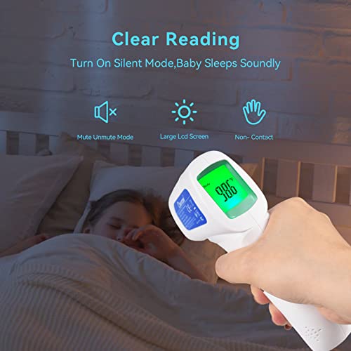 Berrcom Digital Non Contact Infrared Forehead Thermometer Contactless Thermometer 3 in 1 for Kids Infant Adult Fever Check Thermometer Temperature Gun for Baby - color: White