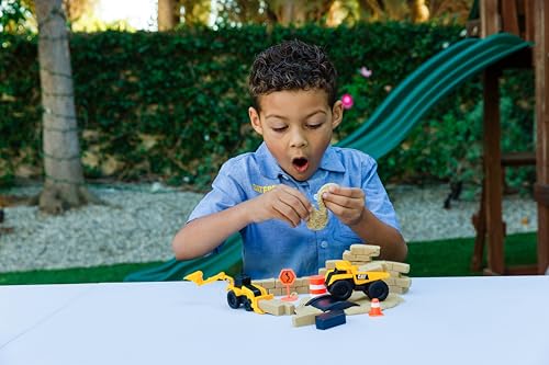 CAT Construction Toys, Dig N' Build Dirt Playset with 10 Oz of Compound, 2 Little Machine Vehicles, Ages 3+ - style: Dirt
