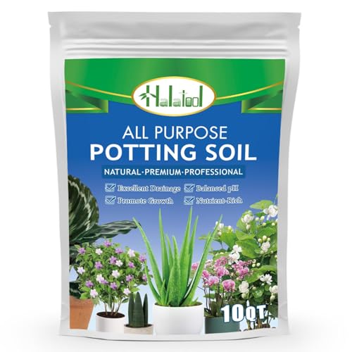 Halatool 10QT Indoor Potting Soil for Plants Orchid Potting Mix Garden Top Succulent Bonsai Soil for Aloe Vera Houseplants Flowers Vegetables & Herbs - size: 10 qt