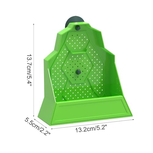 DONGKER Bearded Dragon Feeder,Anti-Escape Reptile Wall-Mounted Feeding Dish Adjustable Suction Cup Height for Lizard Bearded Dragon Gecko Frog - size: Small