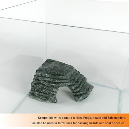 Zilla Reptile Habitat Décor Basking Platform Corner Ramp, Large - size: Large