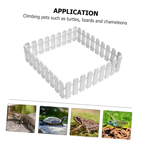 Ipetboom Outdoor Pet Fences 8 Pcs Tortoise Enclosure Playpen Easy Install Predator Proof Turtle Fence Safe Pet Isolation Gate 19.68X5.90X0.78In