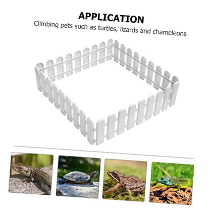 Ipetboom Outdoor Pet Fences 8 Pcs Tortoise Enclosure Playpen Easy Install Predator Proof Turtle Fence Safe Pet Isolation Gate 19.68X5.90X0.78In