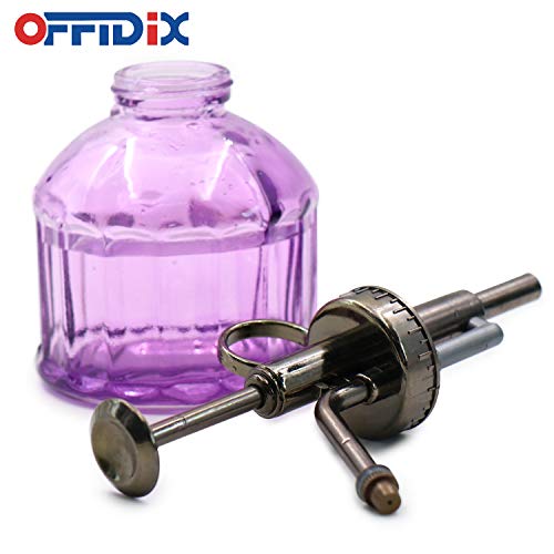 OFFIDIX Glass Watering Spray Bottle,Plant Mister watering can indoor with Bronze Plastic Top Pump, Glass Small Watering Can for Garden, Plants, Cleaning (Purple) - color: G-Purple