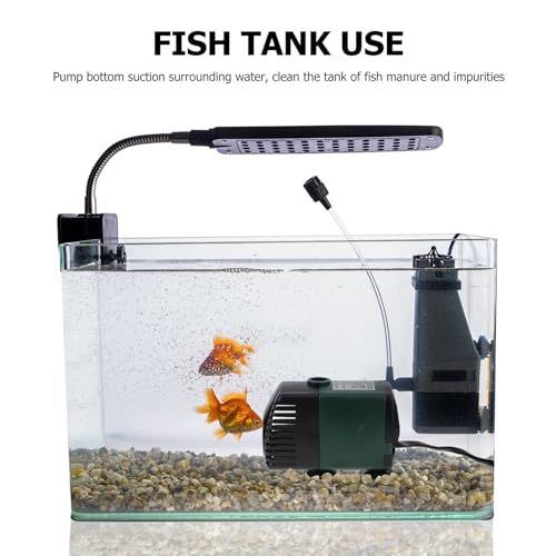Submersible Water Pump Fountain Kit with 9 Nozzles, Small Quiet Fish Tank Pump for Outdoor Ponds and Hydroponic Systems, US Plug Ac110 Voltage Compatible