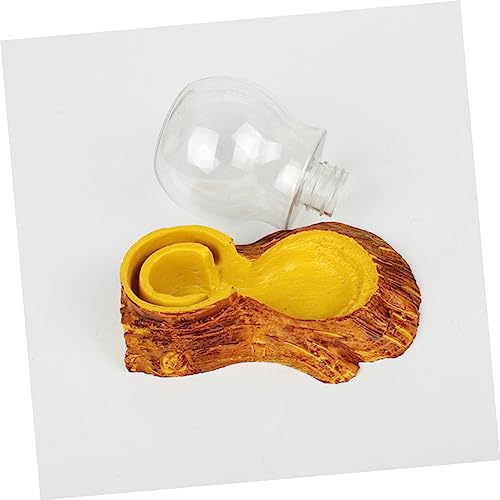UKCOCO Reptile Automatic Water Feeder Texture Bowl for Tortoise Lizard Drinking Smooth Surface Durable for Reptile Tanks Landscaping Decor