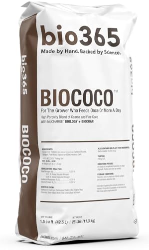 BIOCOCO Coco Coir Growing Medium with Biochar & Beneficial Microbes – High-Porosity Organic Planting Mix for Containers & Hydroponic Growing - color: BIOCOCO, size: 1.5 Cubic Feet