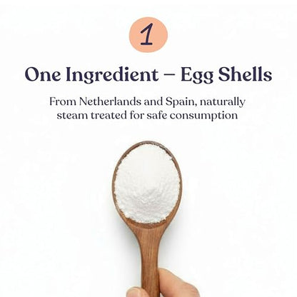 Gentle Creatures Egg Shell Calcium Powder for Pets, Ultra Fine, 7 oz, Highly Absorbable Pet Food Supplement, Made in Germany