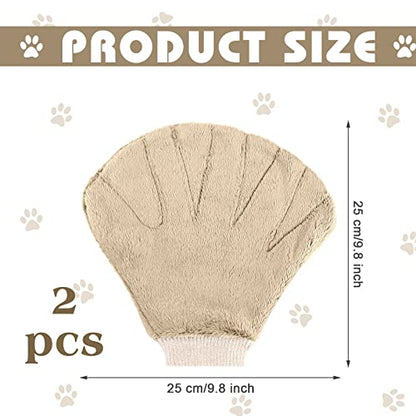2 Pcs Sugar Glider Bonding Mitt, Calming Sleeping Glove, Bite Proof Animal Handling Gloves, Hedgehog Accessories Calming Glove for Train Your Sugar Glider Small Animals Hamster Rats Pet (Beige) - color: Beige