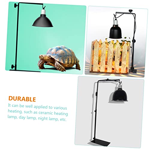 POPETPOP Reptile Heat Lamp Stand Adjustable Metal Rack for Terrarium Lighting for Turtles Snakes Efficient Heat Dissipation