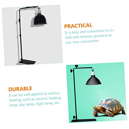 Reptile Heat Lamp Stand Adjustable Metal Lamp Rack for Reptile and Plant Lighting Compact Design for Terrariums and Basking Areas Prevents Scalding and Ensures Safety