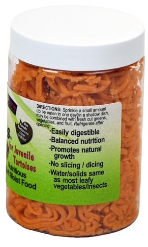 Nature Zone Bites for Baby Tortoises – Shredded, Soft, Moist, Ready-to-Eat Food for Healthy Tortoises (Melon Flavor)