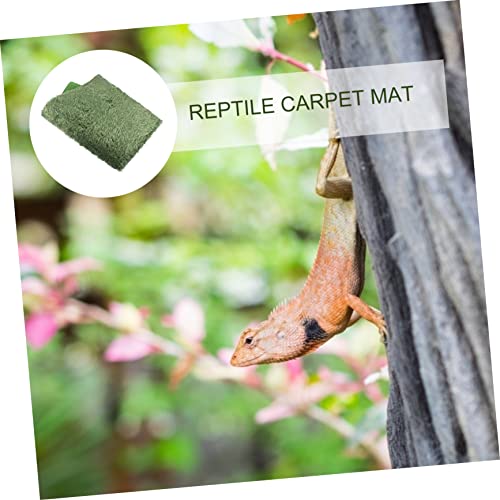 VILLCASE Reptile Carpet Mat 2pcs Lizard Supplies for Tortoise Moss Reptile Carpet Terrarium Substrate Liner Waterproof Heat Retaining