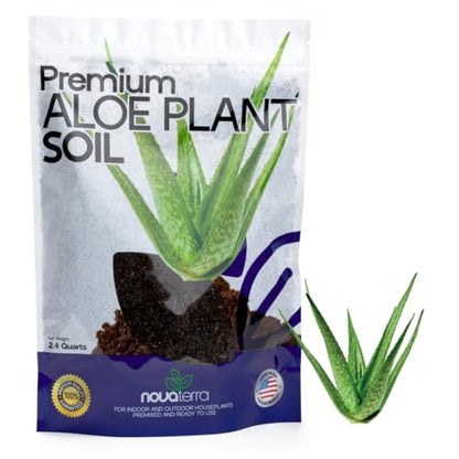 Potting Soil for Aloe Vera Plants Indoor Aloe Vera Plant Cactus Soil Potting Mix Aloe Vera Potting Mix Indoor Potted Aloe Plants Live Succulents Cactus Live Plants 2.4 Qts - color: Aloe Vera Soil