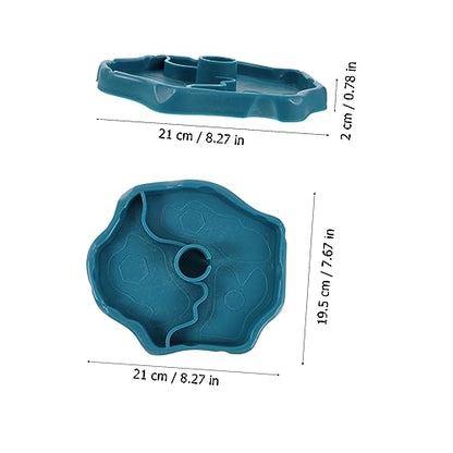 POPETPOP Reptile Water Dispenser-Reptile Waterer Automatic Refilling Water Dispenser Tortoise Lizard Turtle Feeding Water Bowl with Bottle(Blue)