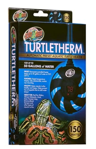Zoo Med TURTLETHERM Automatic Preset Aquatic Turtle Heater (Up to 50 Gallons) 150 Watt