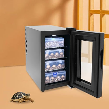 Reptile Egg Incubator, Scientific 23L Portable Incubator, Reptile Digital Lab Incubator, 10−40°C Precise Temperature Control for Turtle Lizard Gecko Snake Reptiles Hatching