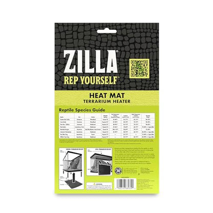 Zilla Heat Mat, Terrarium Heater for Reptiles, Snakes (Ball Pythons, Corn Snakes), Leopard Geckos, Tortoises, Amphibians and Arachnids, Small, Fits 10-20 Gallon, 8 Watt - size: Small