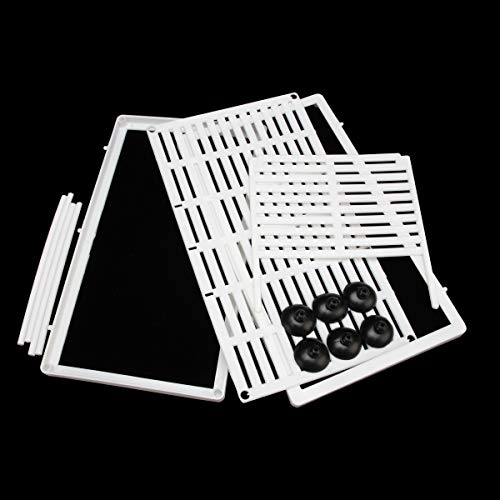 Senzeal Aquarium Fish Breeder Box Fish Fry Hatchery Incubator Net Nylon Isolation Mesh with 3pcs Pipette (Large) - size: Large