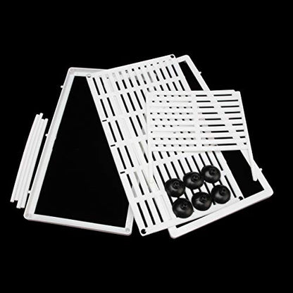 Senzeal Aquarium Fish Breeder Box Fish Fry Hatchery Incubator Net Nylon Isolation Mesh with 3pcs Pipette (Large) - size: Large