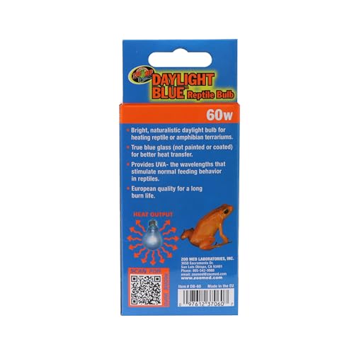 Zoo Med Daylight Blue Reptile Bulb 60 Watts - Pack of 3