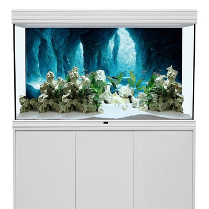 AWERT 60x24 inches Rock Cave Aquarium Background Rock Pillar Terrarium Background Cave Fish Tank Background - size: 60x24in/150x60cm