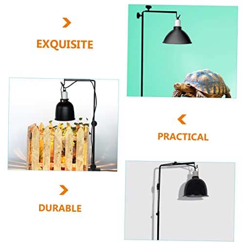 Reptile Heat Lamp Stand Adjustable Metal Lamp Rack for Reptile and Plant Lighting Compact Design for Terrariums and Basking Areas Prevents Scalding and Ensures Safety
